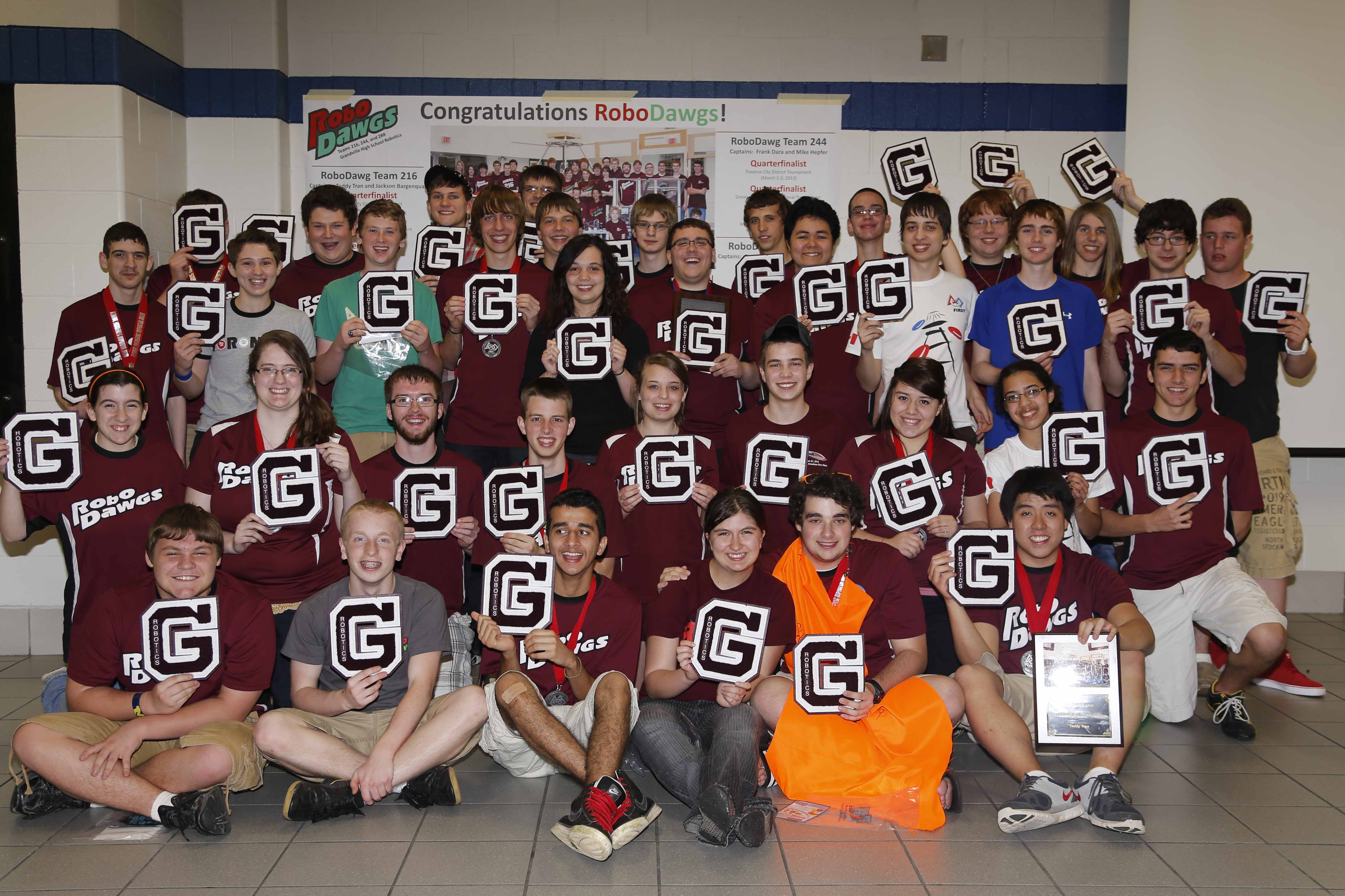 Grandville High School Robotics Team Awards 2013 Varsity Letters